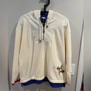 Vintage 80’s Mondi Sports Terry Cloth Pullover Hoodie Women’s Size Large